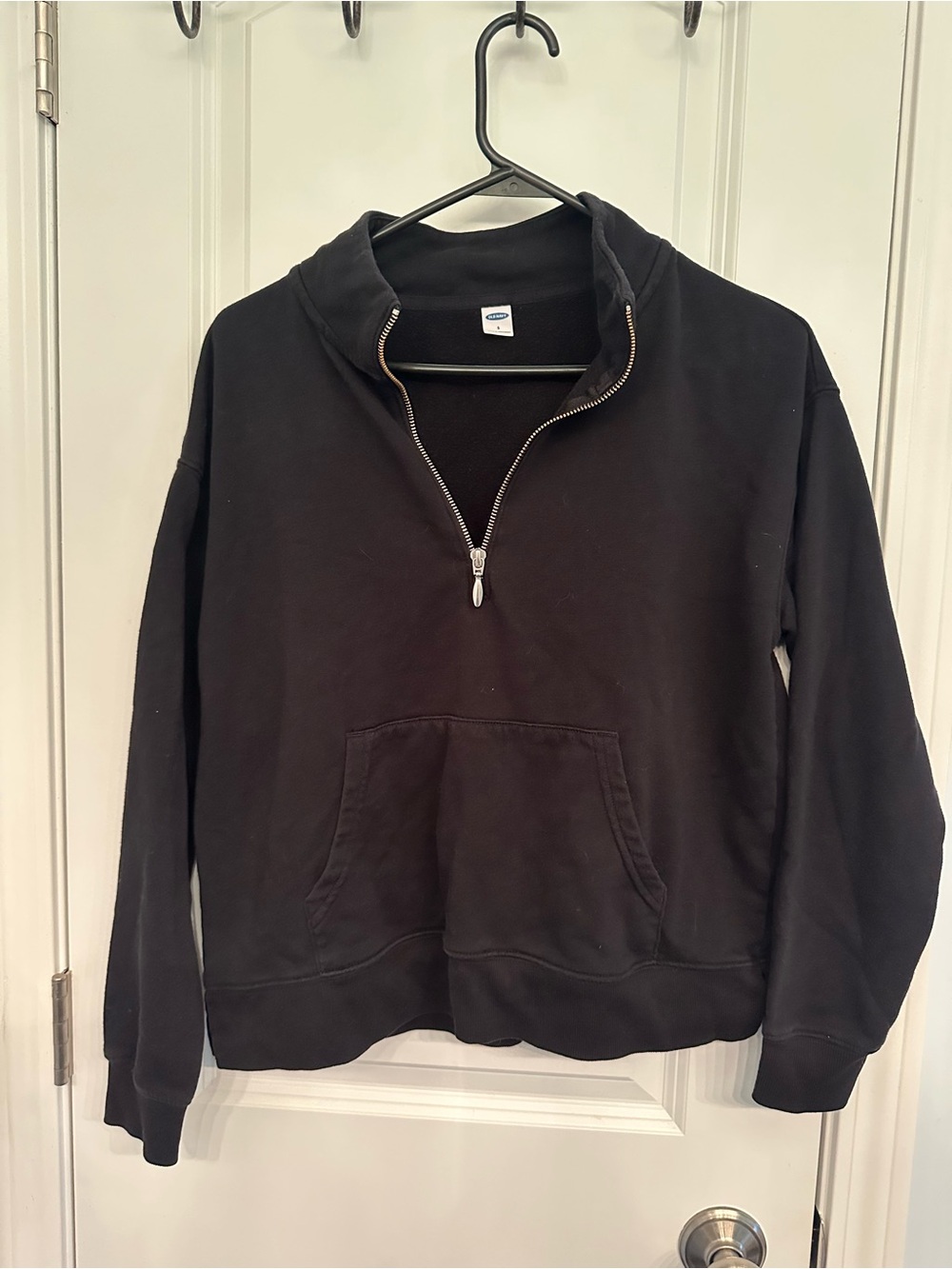 Old Navy Men's Black Half-Zip Pullover Sweatshirt